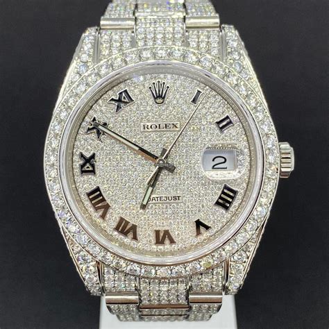 iced rolex for sale|rolex iced out 41mm.